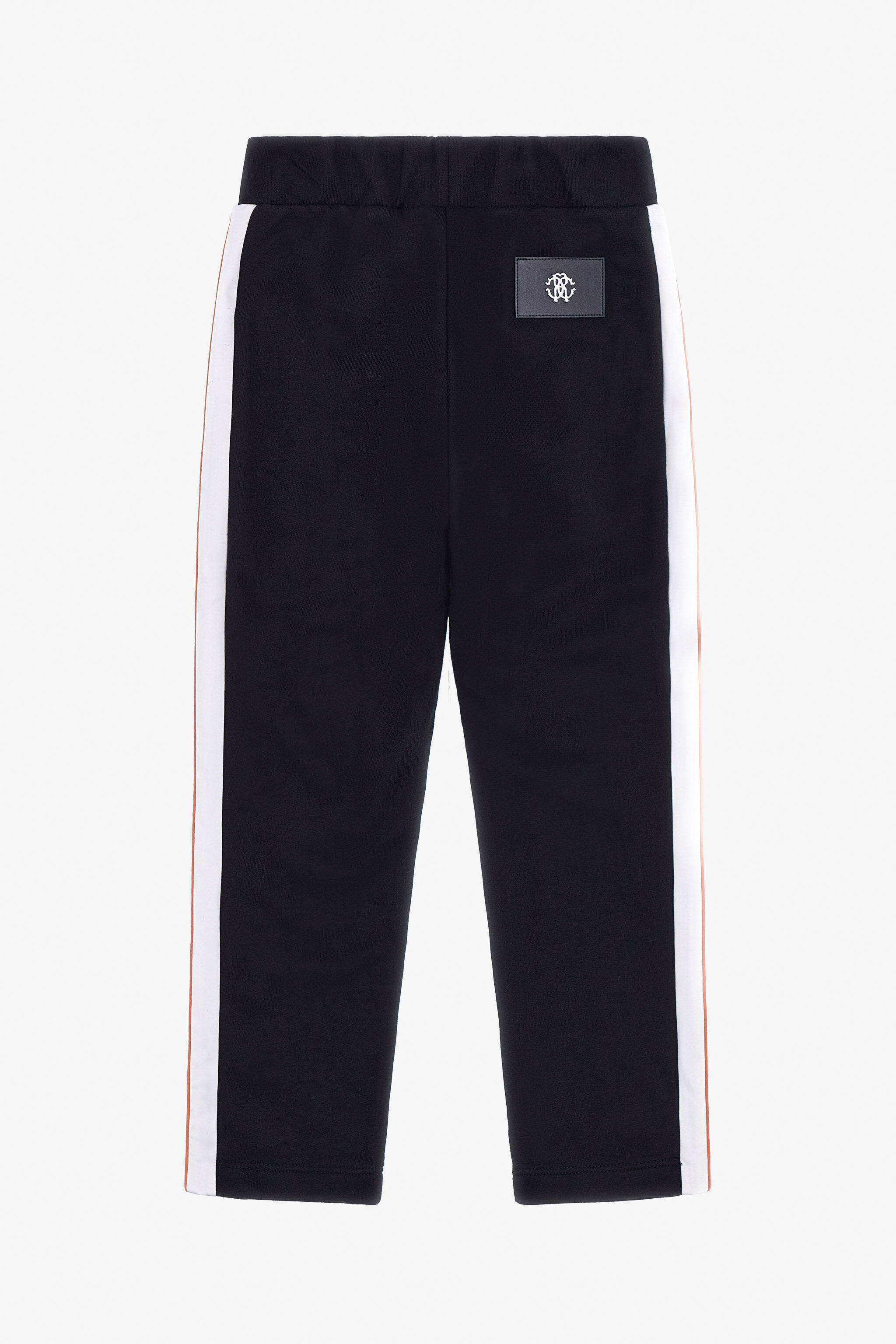 JU Logo Print Cotton Sweatpants Black TJT20M-CF050