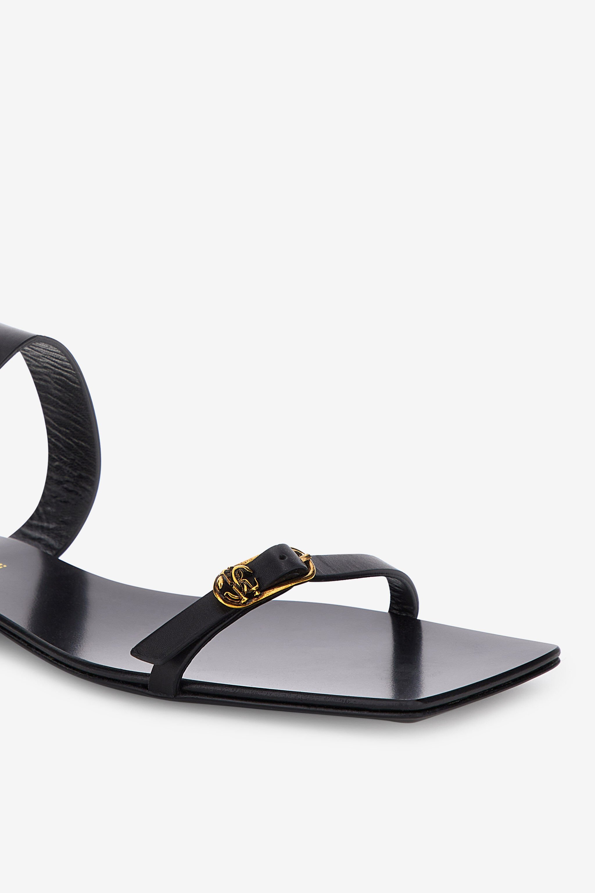 RC Flat sandal with Monogram RC Black SKS003-PZ200