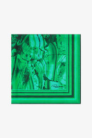 ${brand} Silk Scarf with Malachite Print ${colorDescription} ${masterID}
