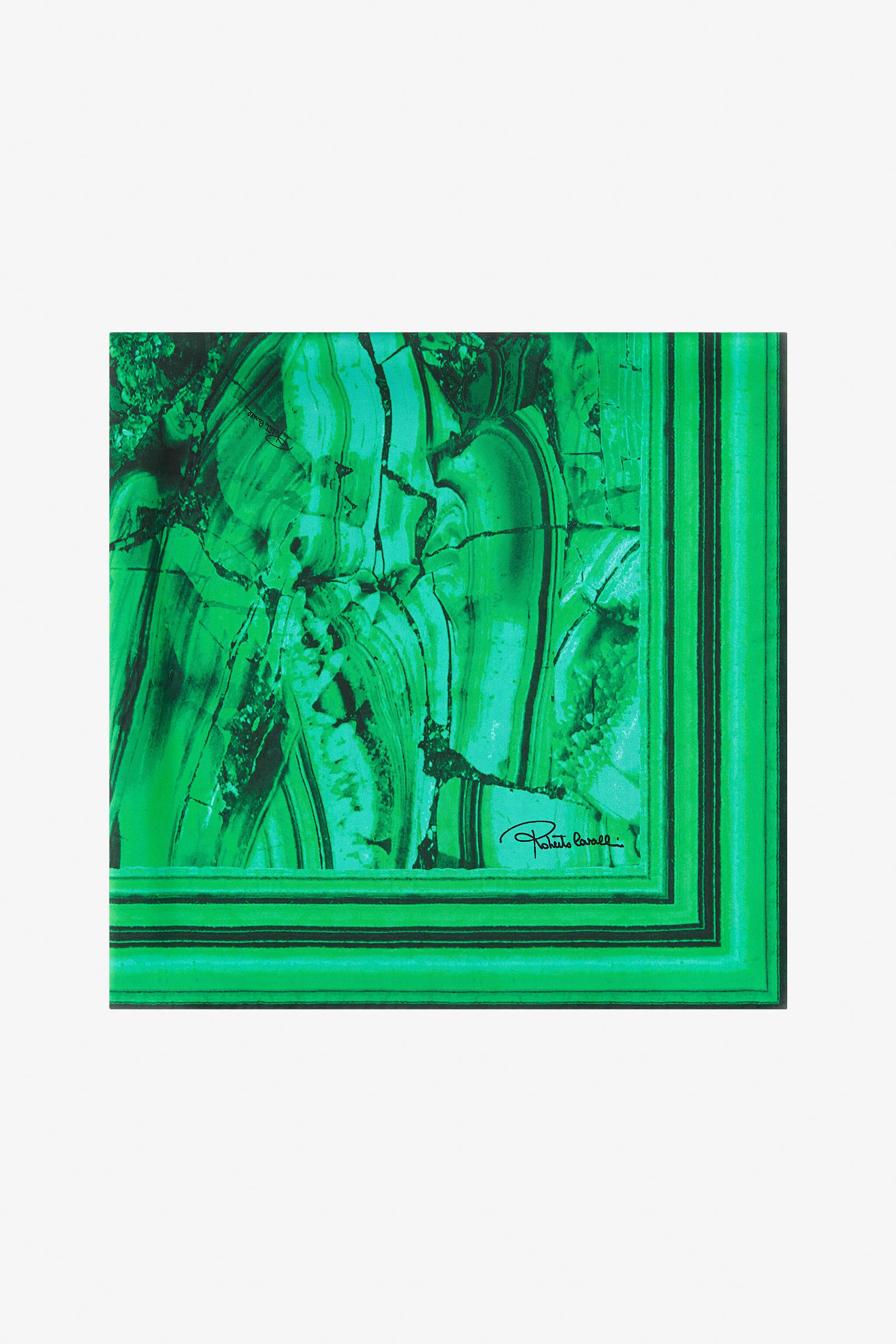 RC Silk Scarf with Malachite Print Green TALR56-IR073