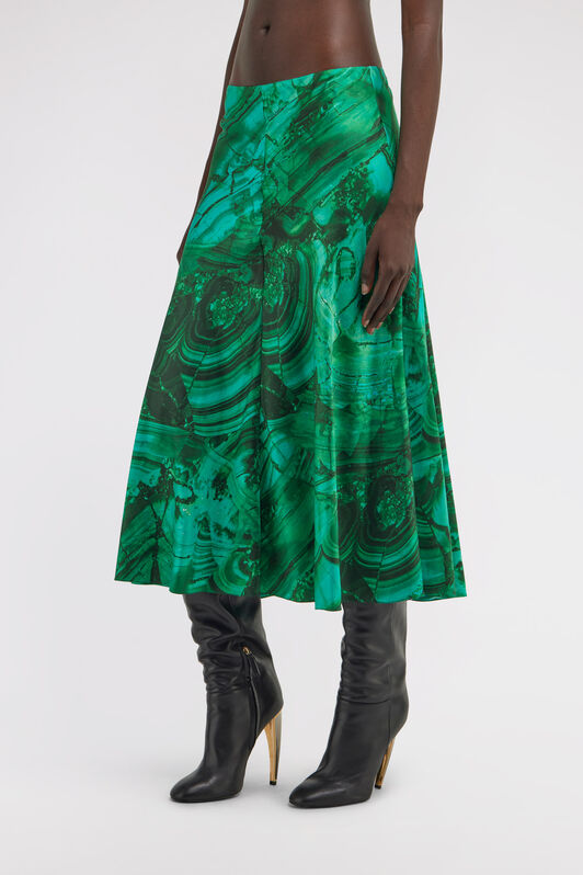 RC Malachite Print Skirt Grün TKT303-4QN06