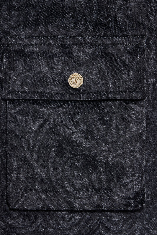 JU Jeans Cargo Neri Con Stampa Floreale JU Jeans Cargo Neri Con Stampa Floreale BLACK VJT23I-3RP29
