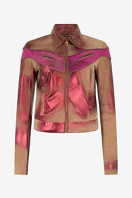 ${brand} Metallic Leather Jacket ${colorDescription} ${masterID}