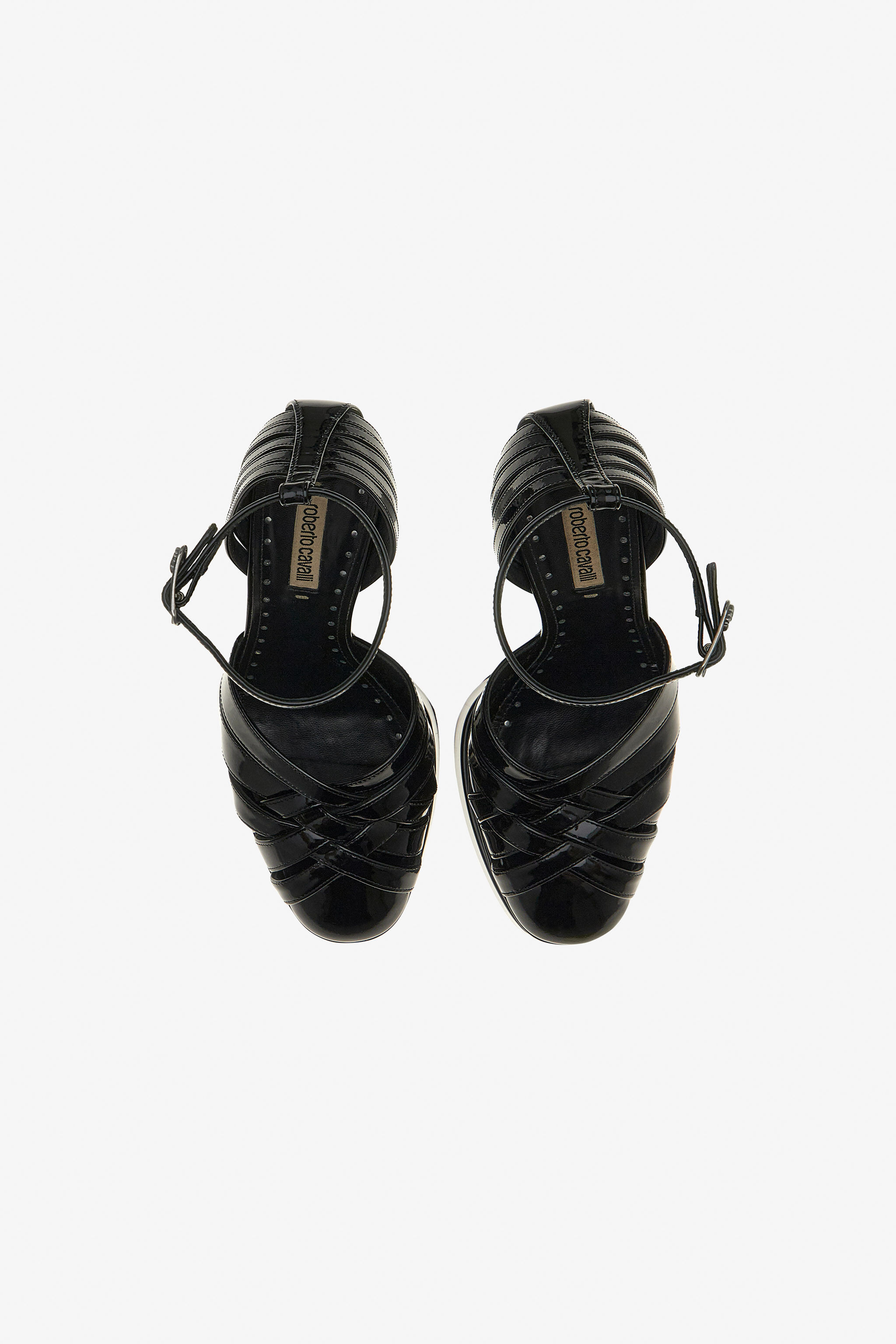 RC Platform sandals with woven upper Black RKS008-PZV00