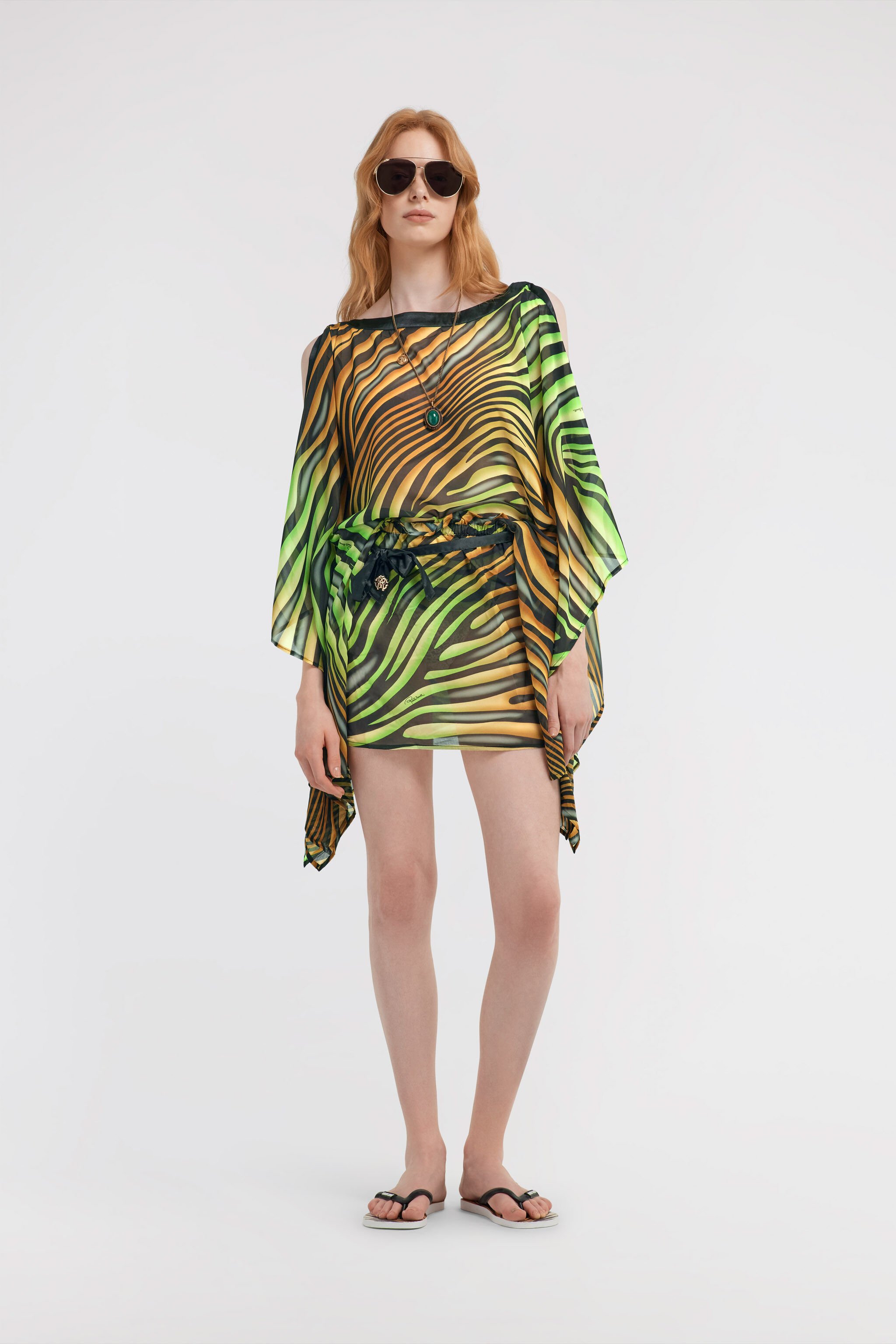 RC Zebra Print Kaftan TIGER GREEN KSW00B-7GI20