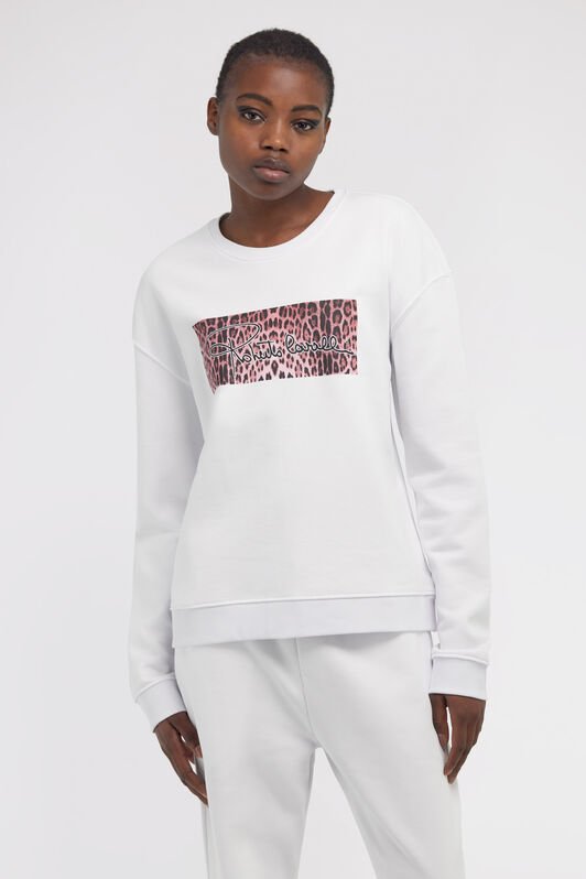 RC Sweatshirt with signature Weiß NOT67D-CF052