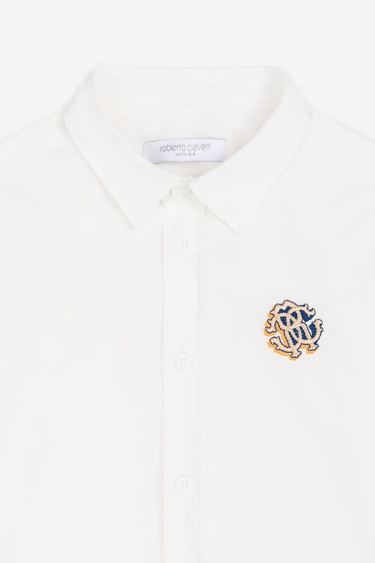 JU Camisa de algodón con Monograma RC bordado JU Camisa de algodón con Monograma RC bordado Blanco RJT70A-CH004