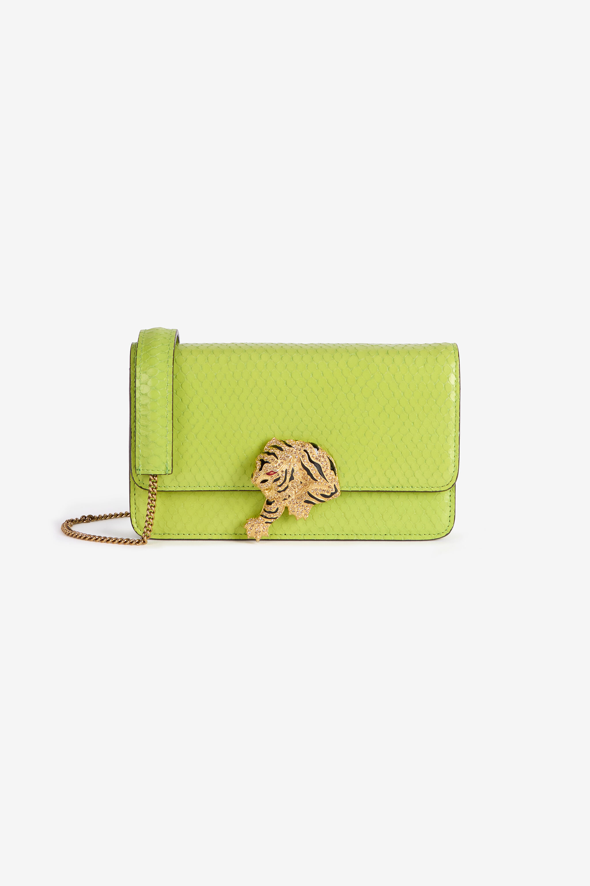 RC Roar Bag With Bejeweled Tiger Light green TKB023-PZV98