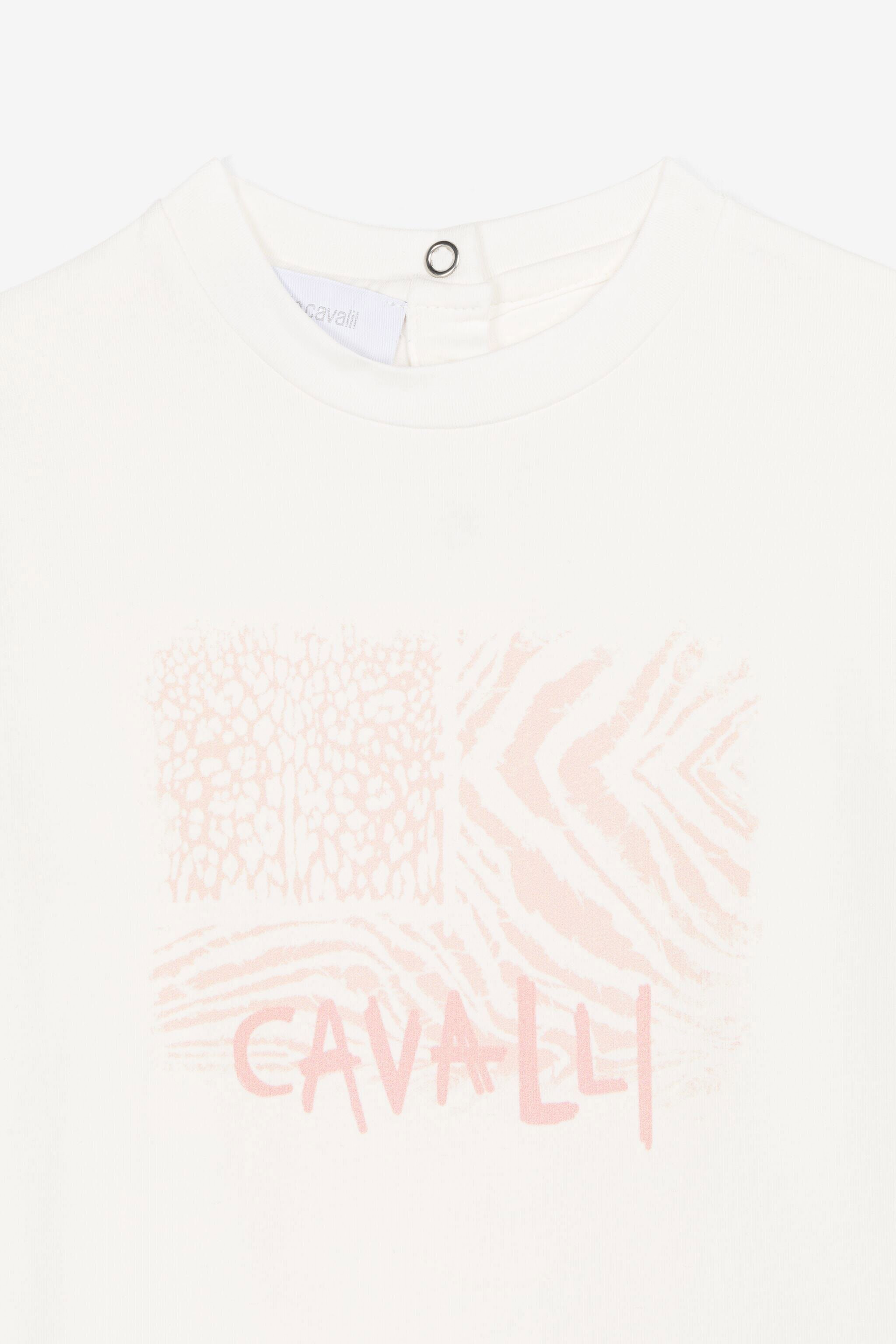 JU T-Shirt animalischer Patchwork-Aufdruck Rosa OJT638-JV025