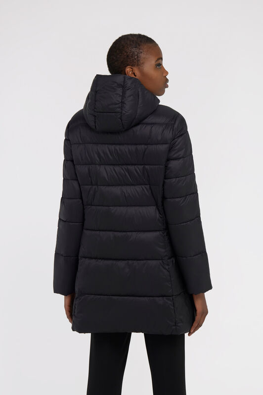 RC Long down jacket with zip Black NOT40P-SB001