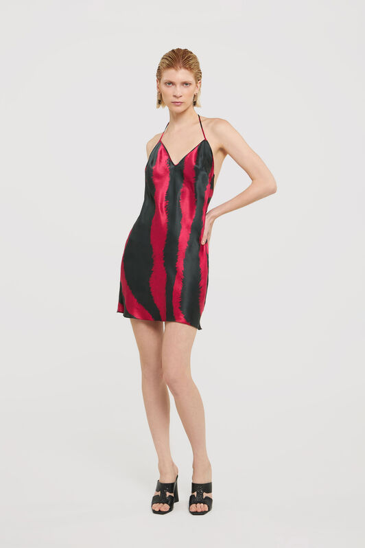 RC Short dress with Zebra Tribute print RC Short dress with Zebra Tribute print Red UWT148-RYP26