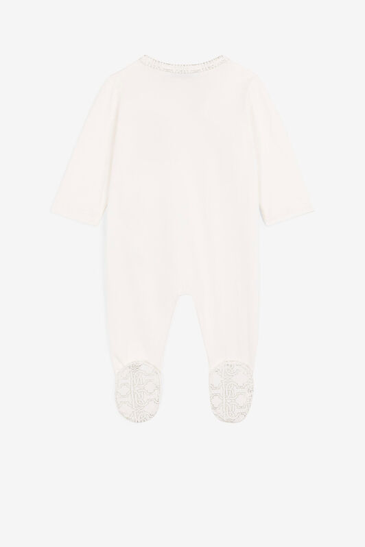 JU Embroidered-logo babygrow JU Embroidered-logo babygrow Gold Platinum QJT890-JV025