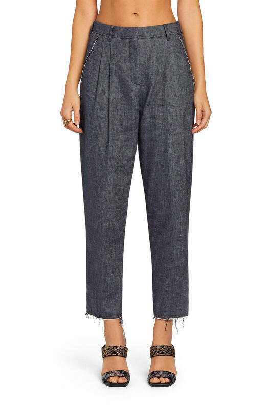 RC Pantaloni cropped effetto denim Blu scuro MQT201-CE048