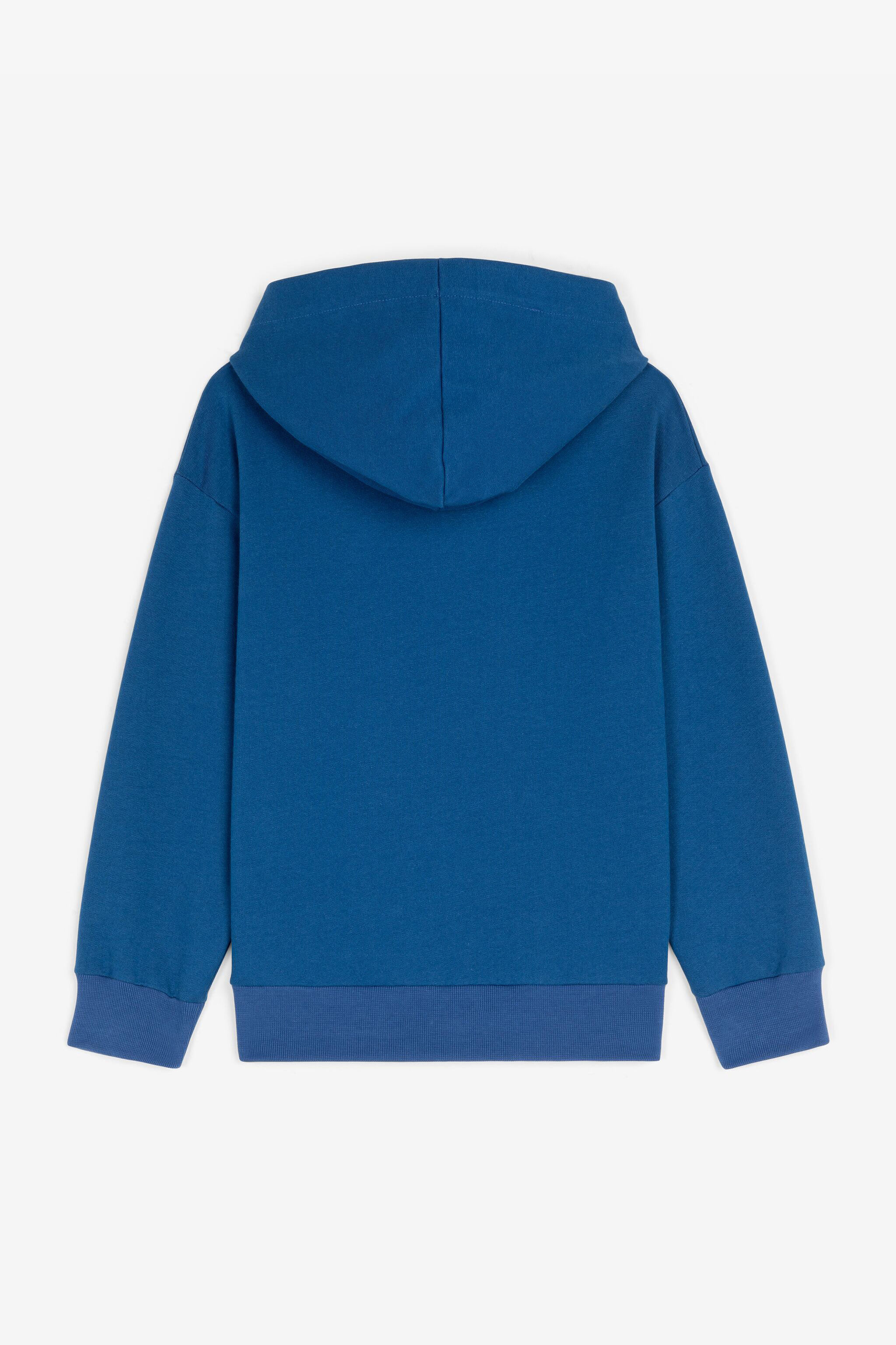 JU RC Monogram Cotton Hoodie Blue RJT925-CF050