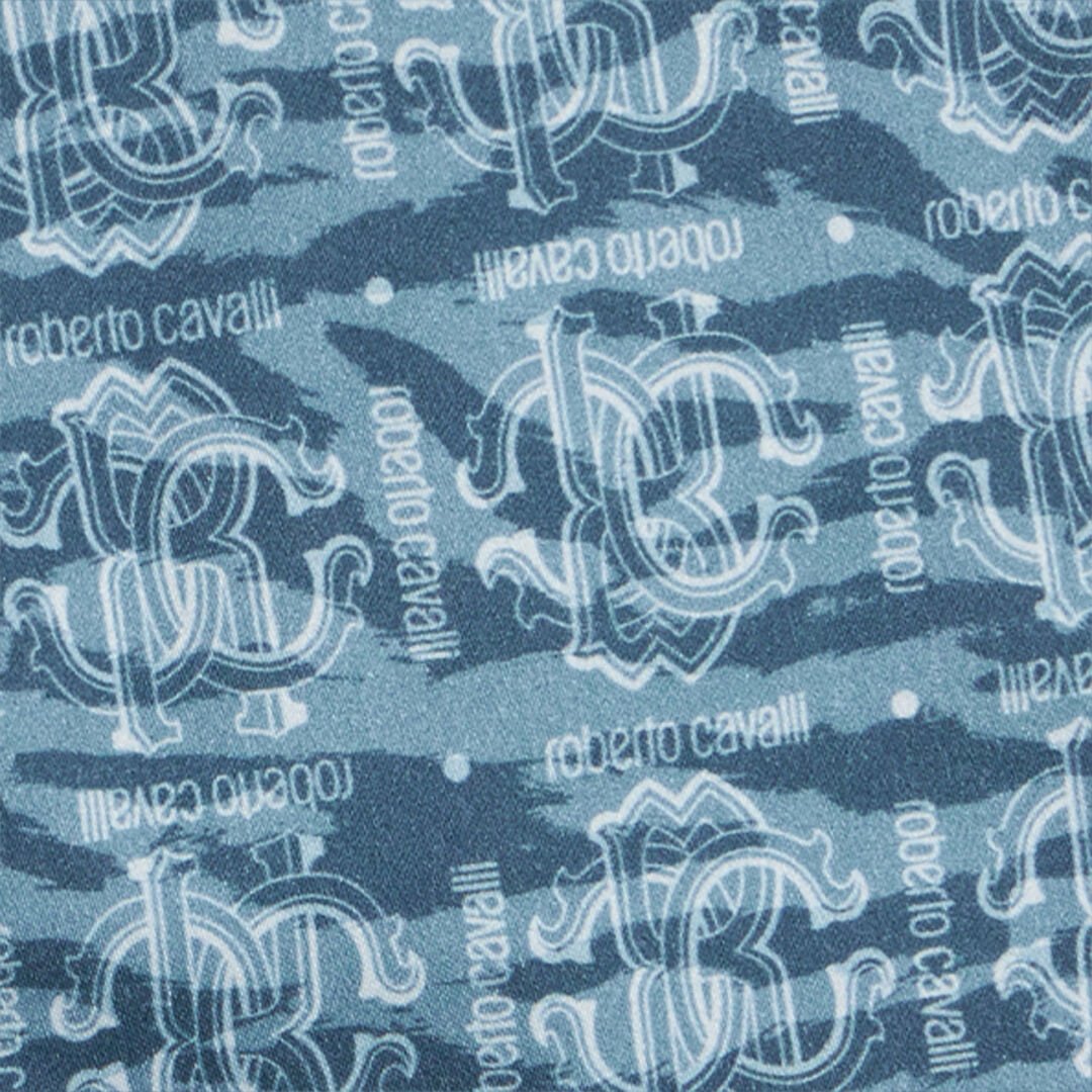 JU Pantaloni Con Stampa Logata All Over LIGHT BLUE/DARK BLUE UJT20I-6SO44