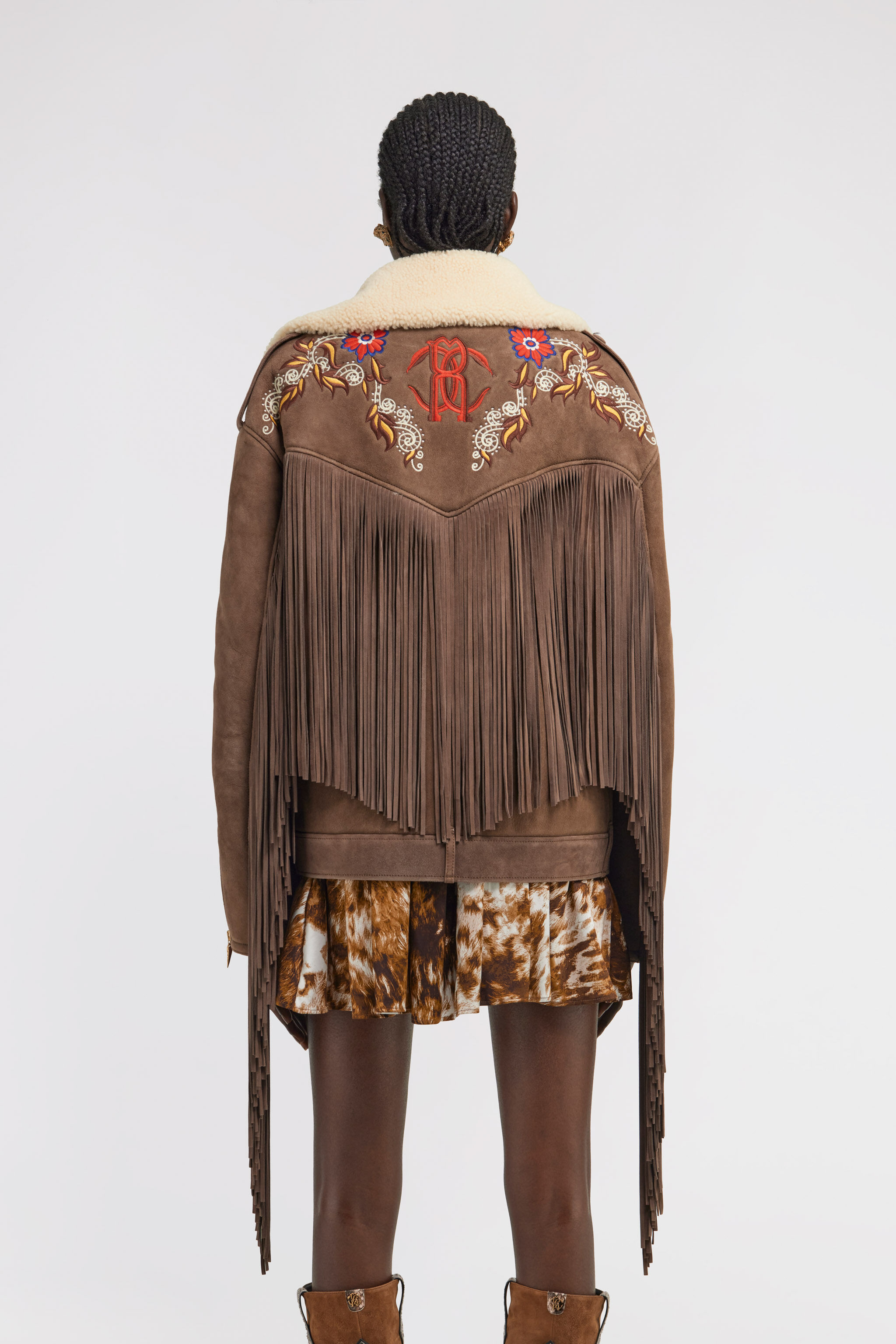 RC Biker Jacket with Fringe Brown TKP802-ZC001