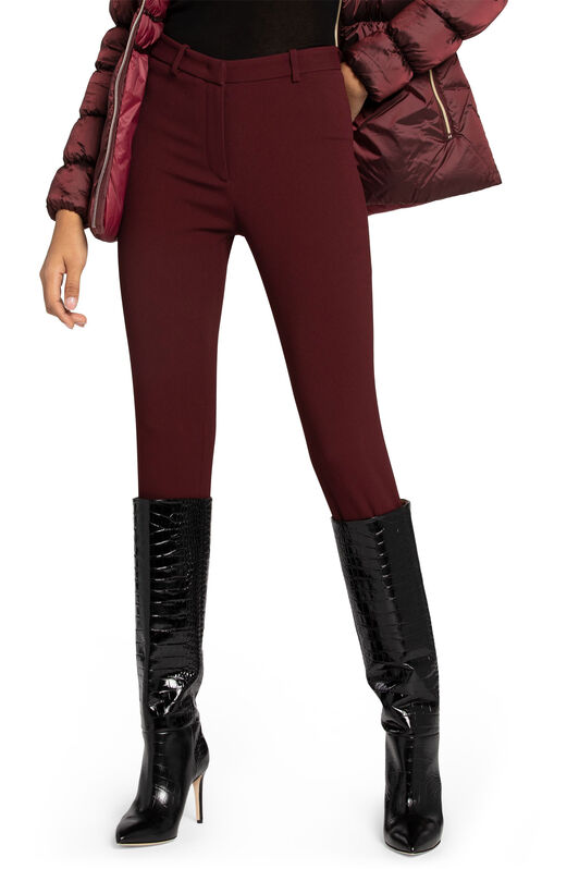 RC Double stretch crepe solid trousers Dark red HQT203-HR005