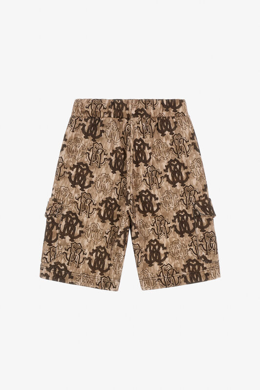JU 3D Monogram print shorts Hellbraun TJT20R-5OM11