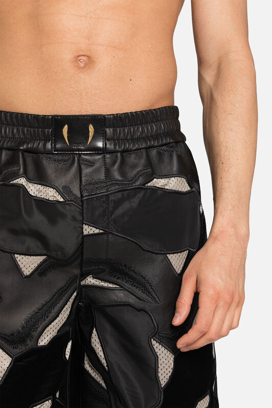 RC Shorts patchwork con zanne Nero ONP208-PN095