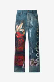 ${brand} Jeans with Rose and Snake Print ${colorDescription} ${masterID}