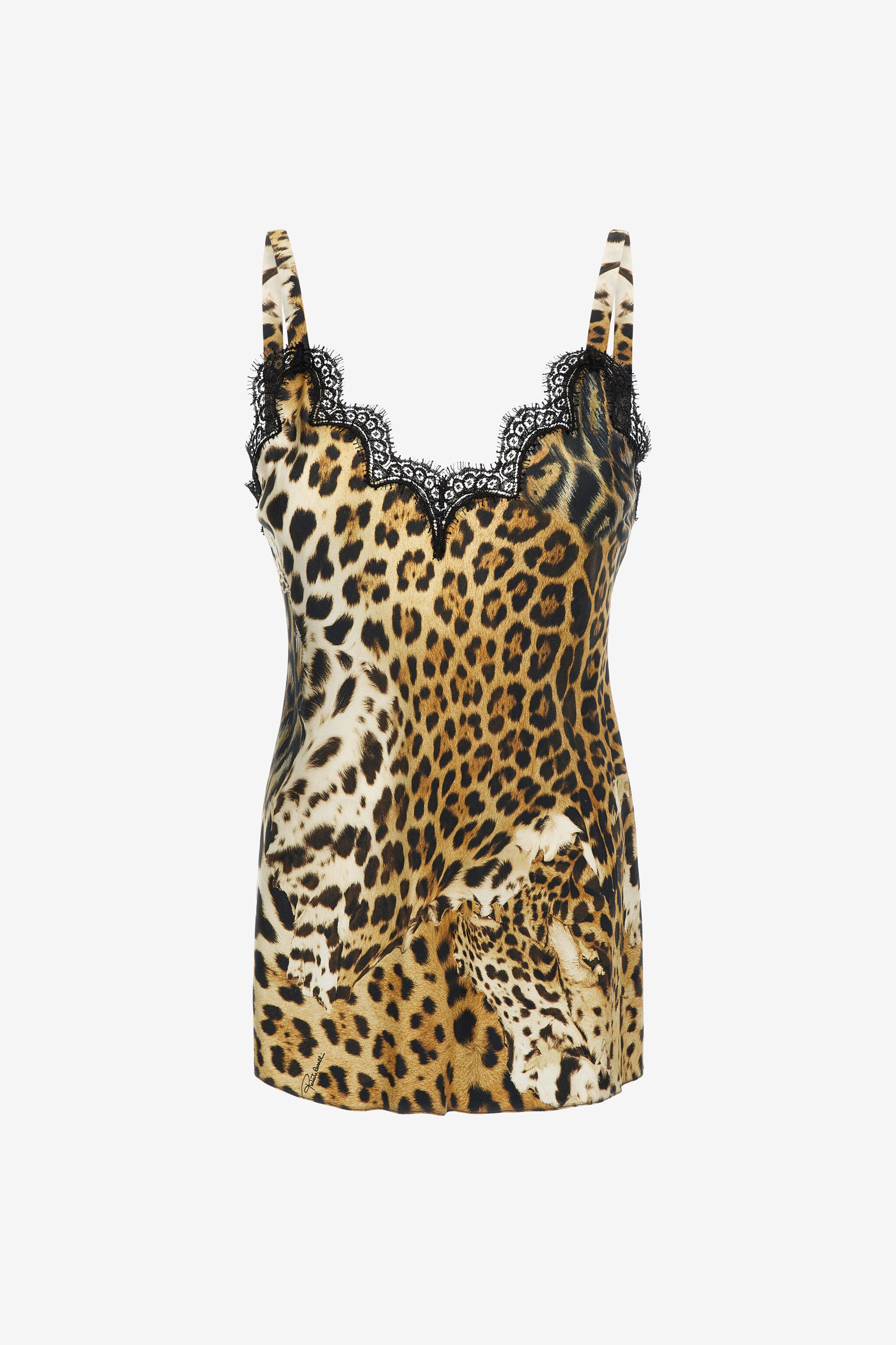 RC Top with Jaguar Skin print Light Brown SKT602-4QG34