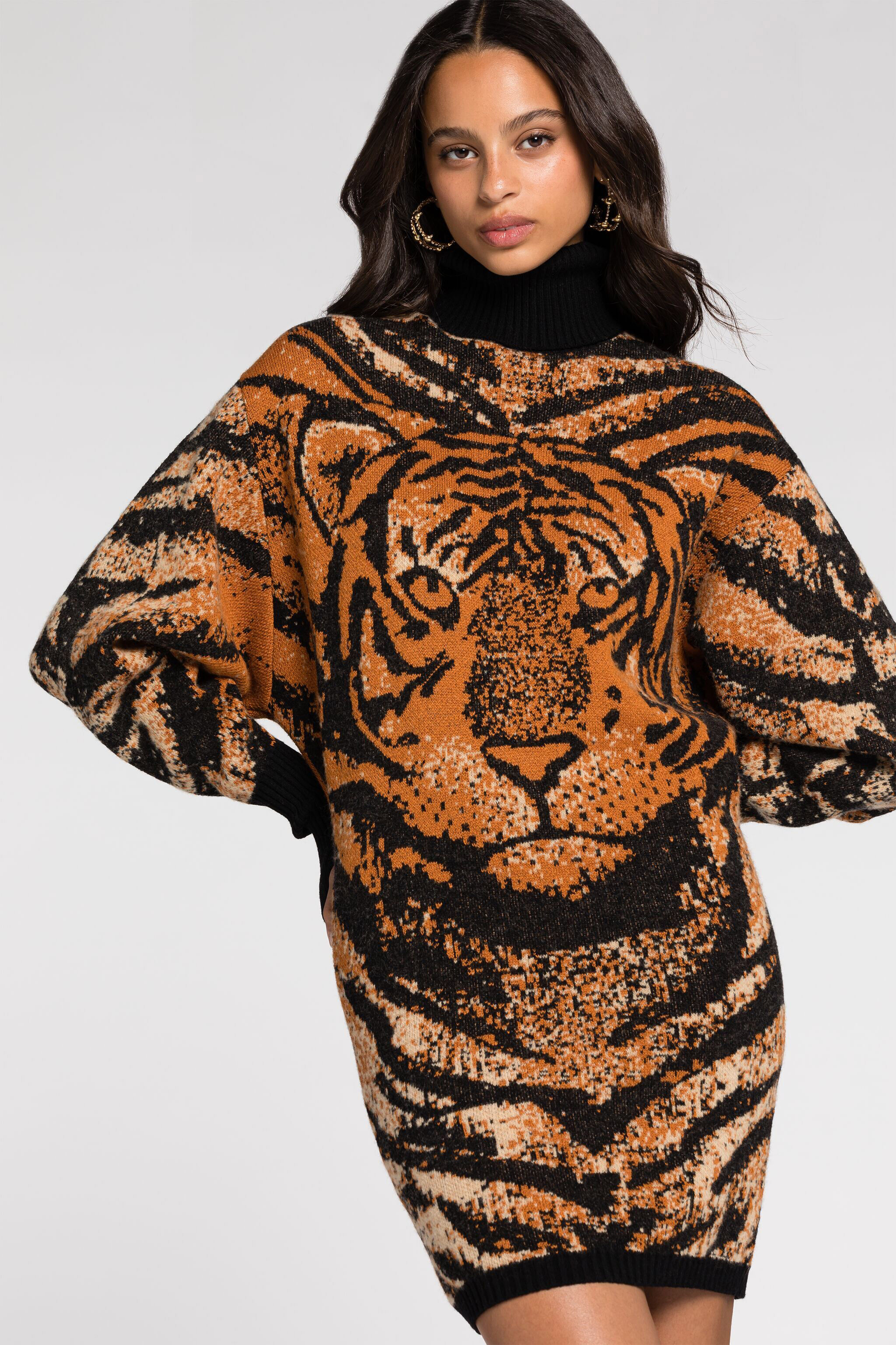 RC Kleid mit Tigermuster Orange RKM109-MA006