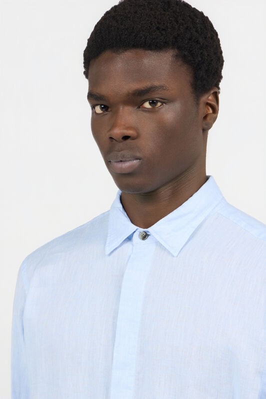 RC Chemise en Lin Bleu Clair LIGHT BLUE SOT70M-LG032