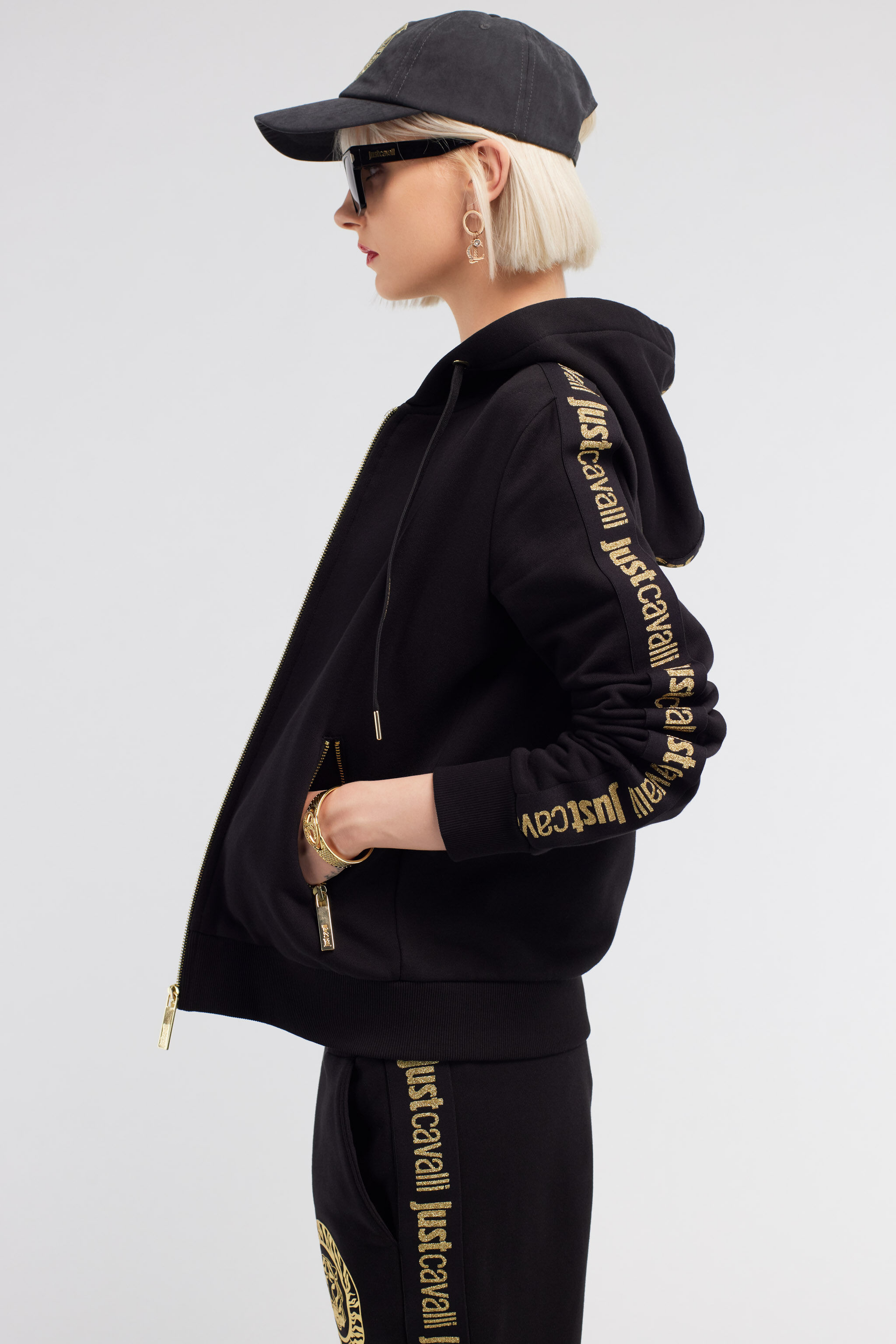 JC Tiger Logo Hoodie Black RKT899-RK405