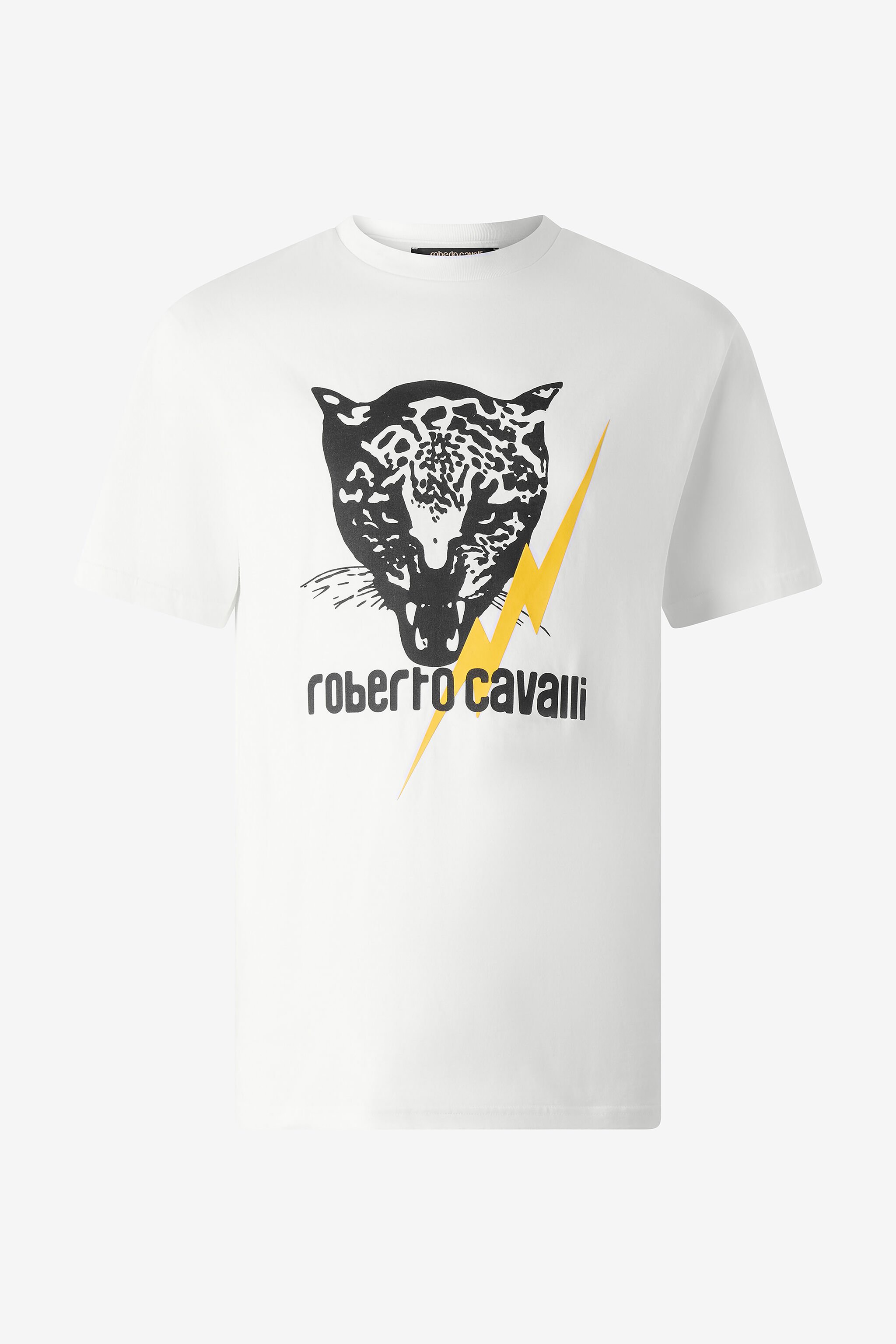 RC T-Shirt Con Fulmine E Giaguaro WHITE POT60B-JD060