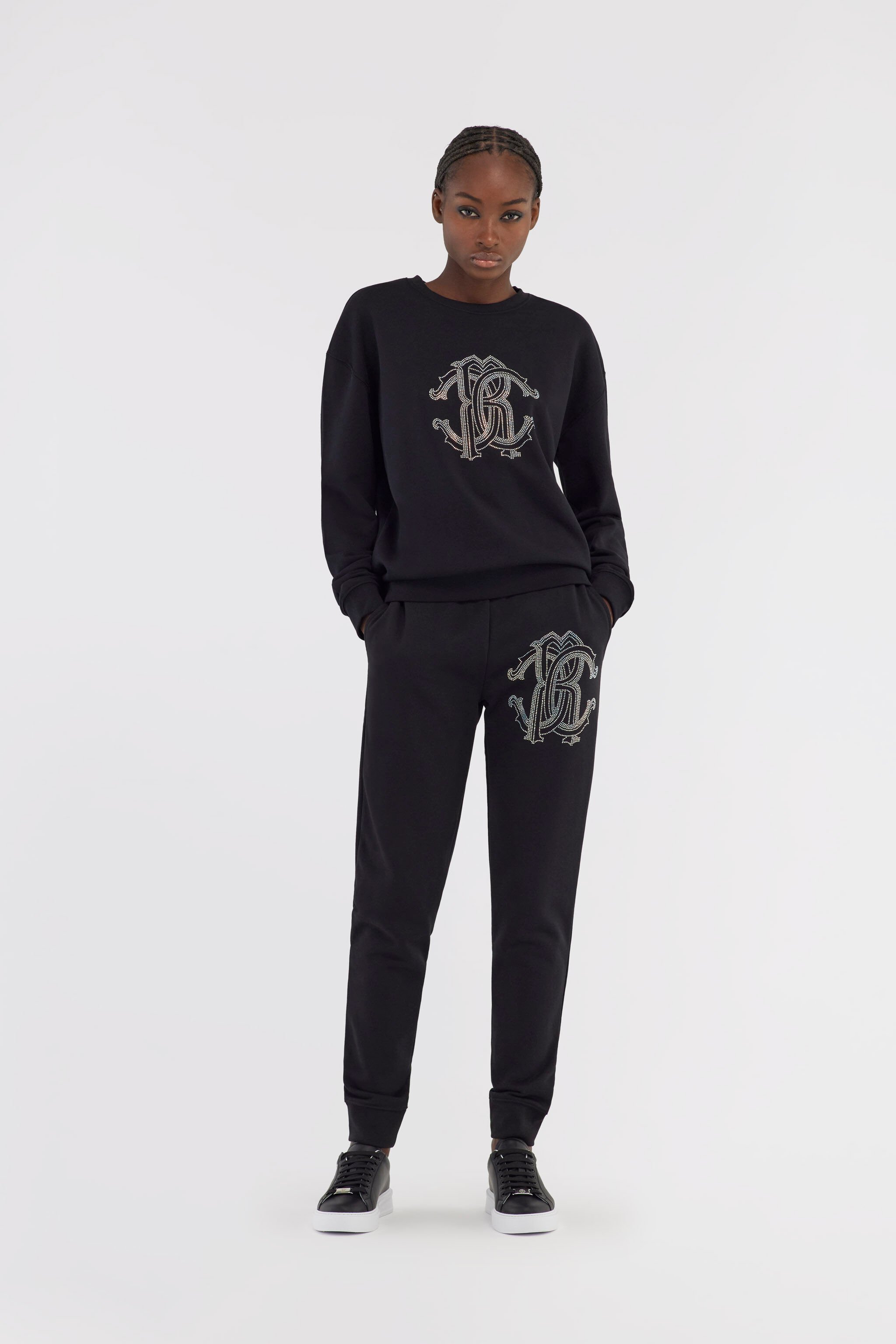 RC Sporty pants with Monogram RC Black NOT22A-CF052