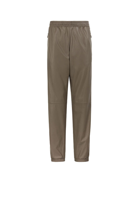 RC Contrast-Stripe Leather Sweatpants IRON KNP210-PN194