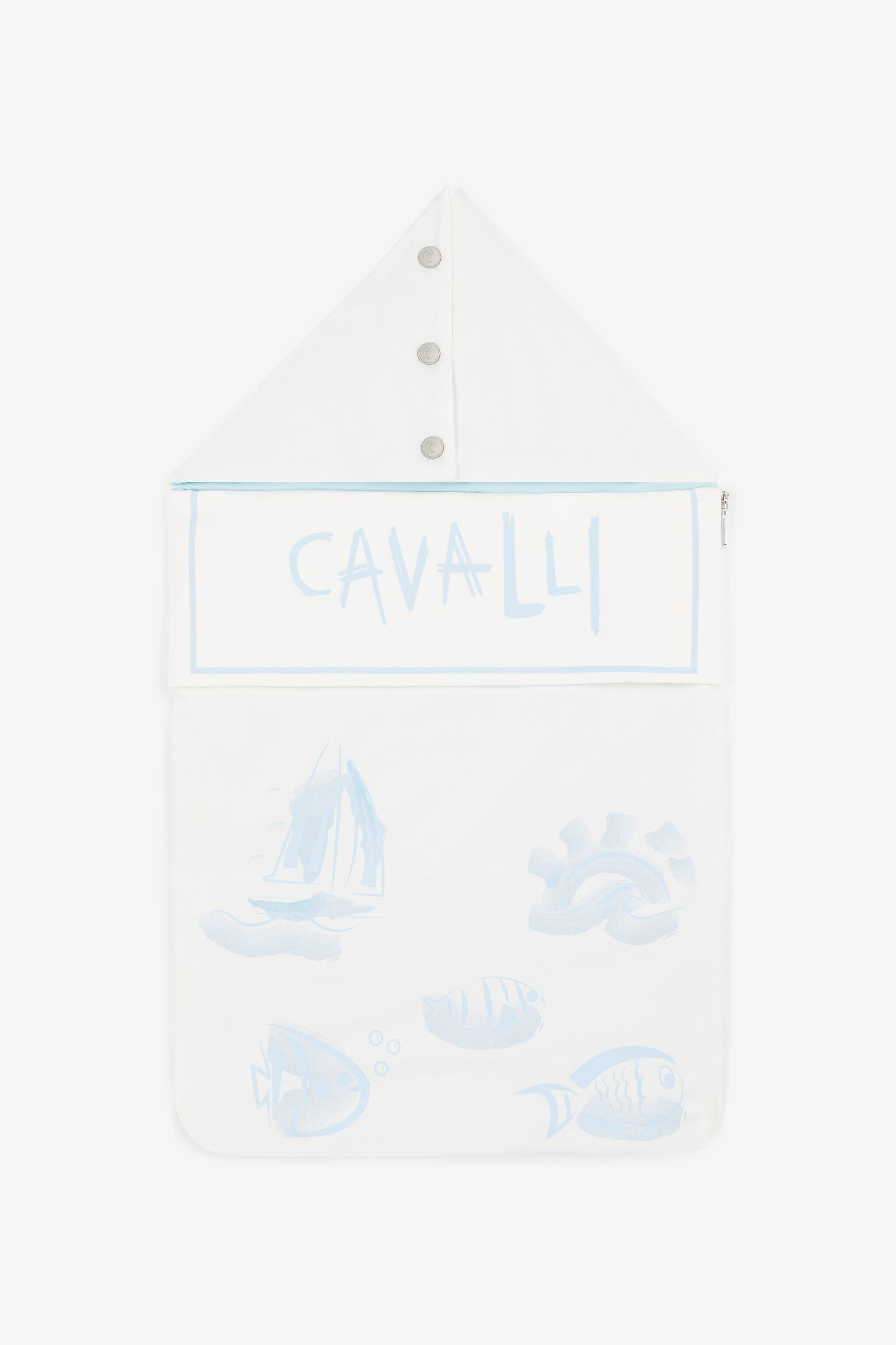 JU Saco para bebé con estampado Seascape y logo MILKY WHITE/BABYBLUE OJT838-ISA2J