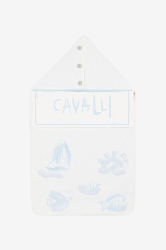 JU Saco para bebé con estampado Seascape y logo JU Saco para bebé con estampado Seascape y logo MILKY WHITE/BABYBLUE OJT838-ISA2J