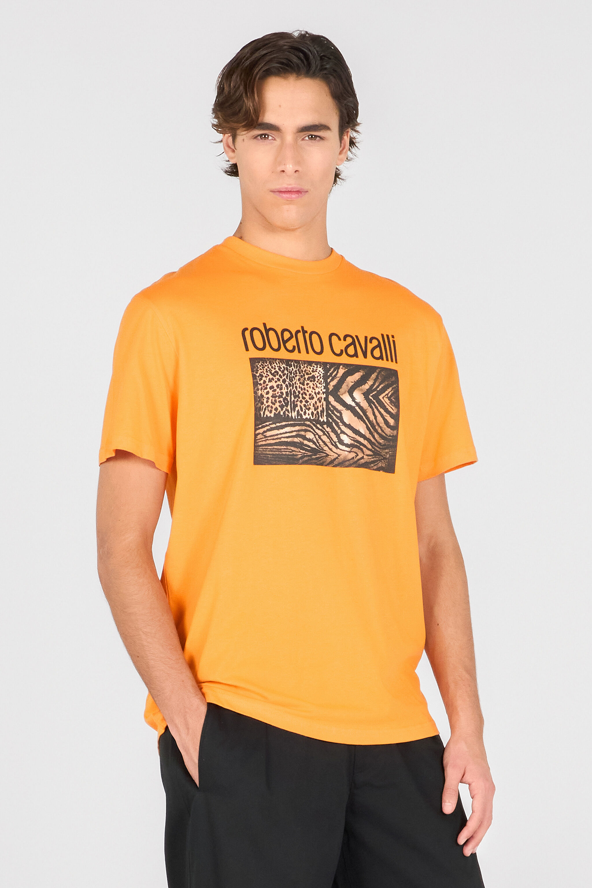 RC Camiseta Con Animal Print Y Logotipo ORANGE OOT60G-JD060
