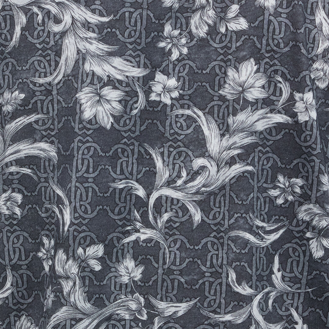 RC Polo Shirt With Floral Print Black OOT64A-XKO64