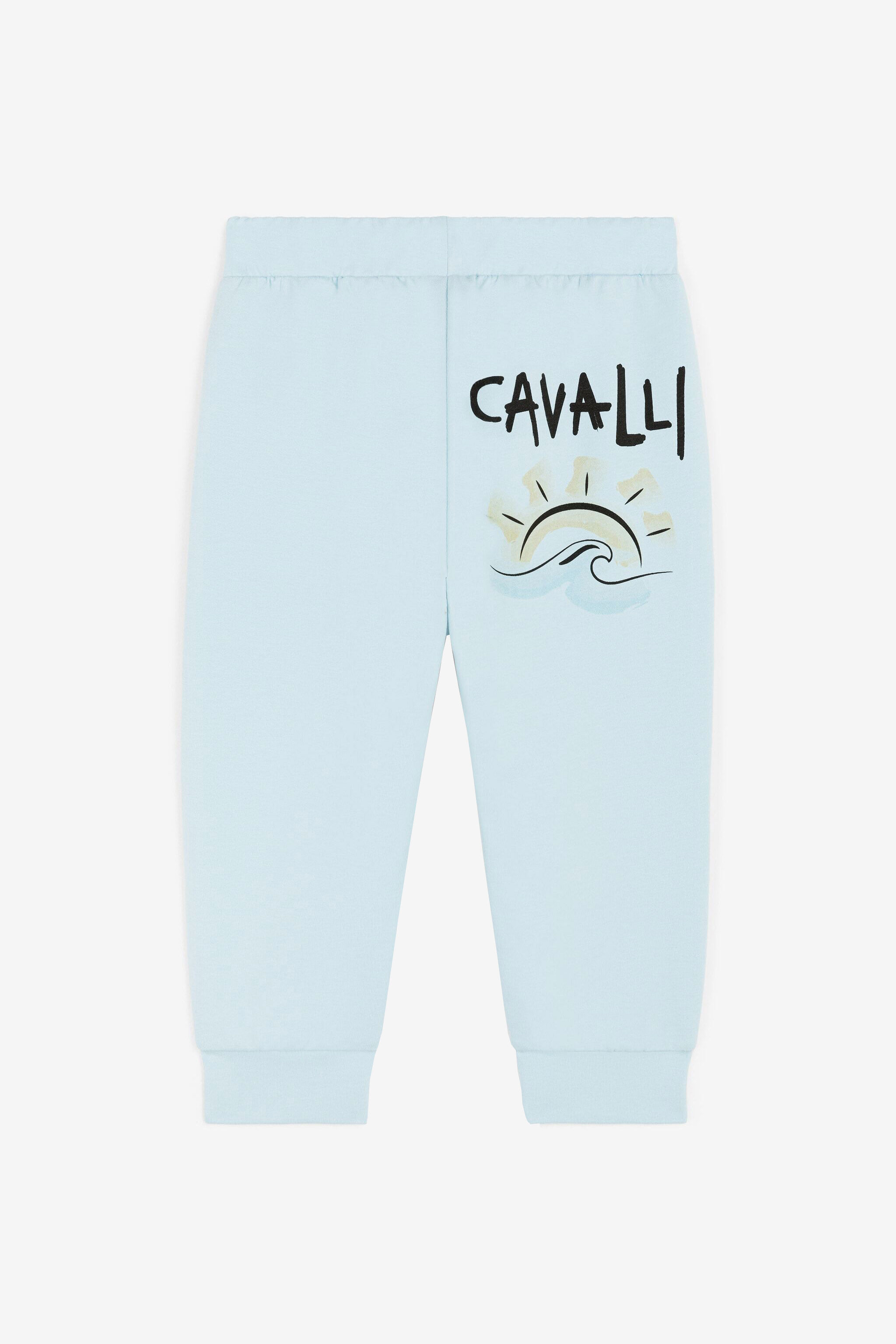 JU Fish And Logo-Print Sweatpants BABY BLUE OJT291-ISA2J