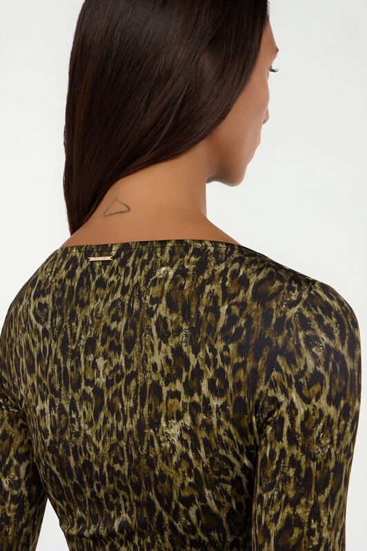 JC Pullover mit Leopardendruck und Cut-Out VERDE 185 VFT208-VF331