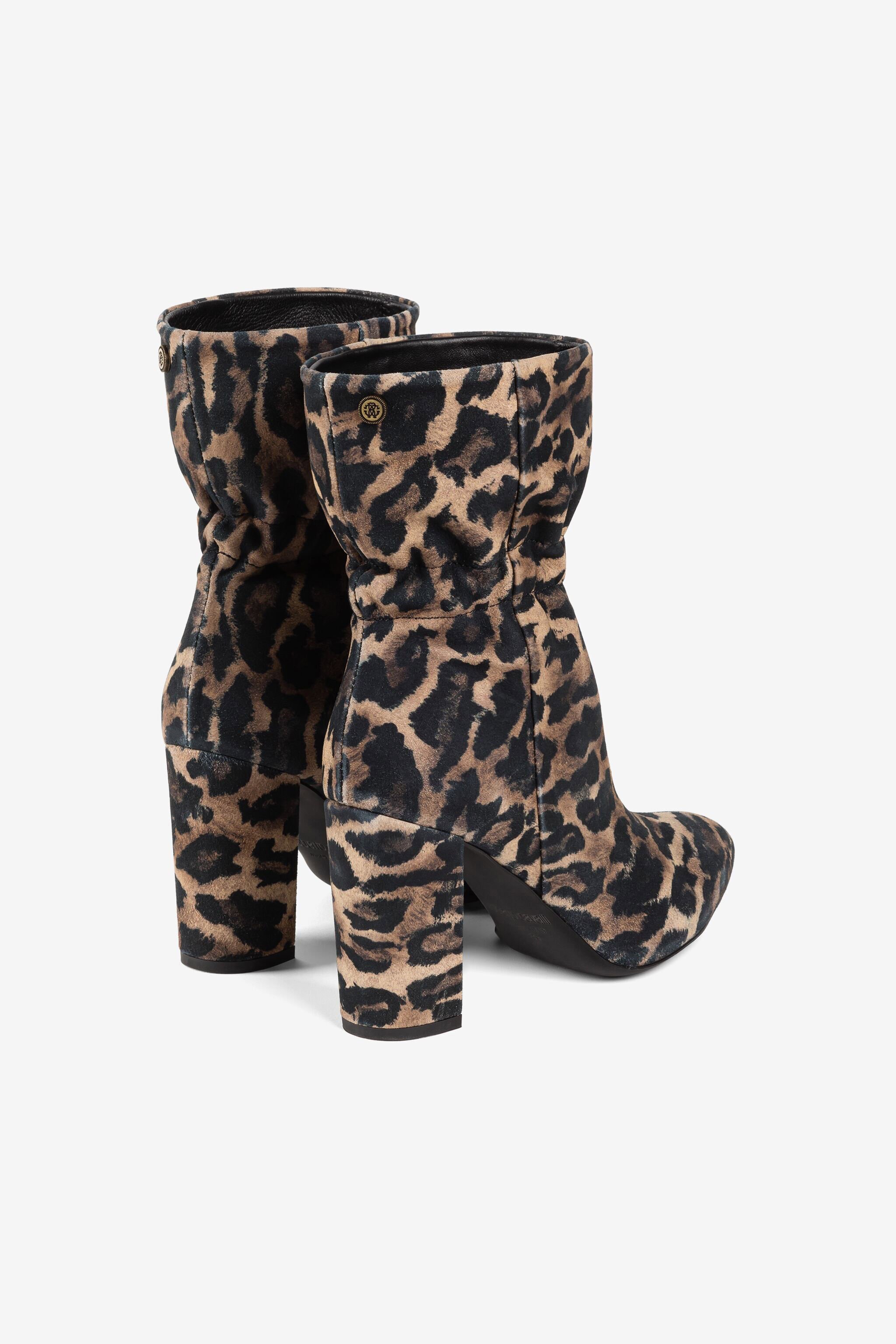 RC Stivaletti con stampa Leopard Marrone chiaro JSS01M-PC296
