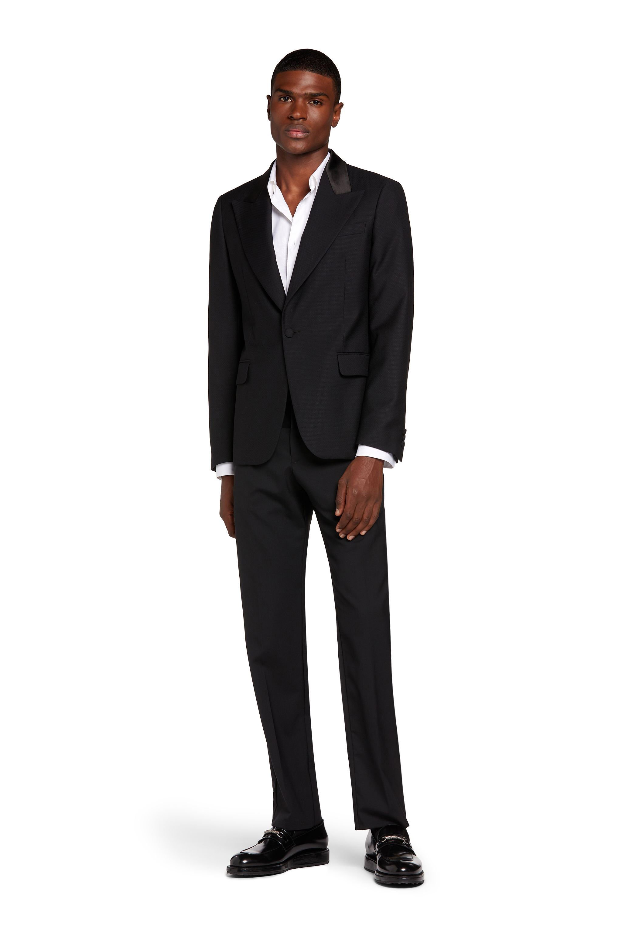 RC Costume deux pièces en laine coupe slim Noir MNT916-MQ037