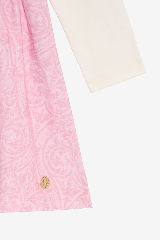 JU Abito Bianco Latte Con Stampa Floreale Rosa Baby JU Abito Bianco Latte Con Stampa Floreale Rosa Baby MILKY WHITE/BABYROSE VJT10L-JD001