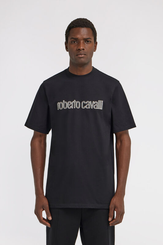 RC Roberto Cavalli Logo T-Shirt Black TRT61B-JD060