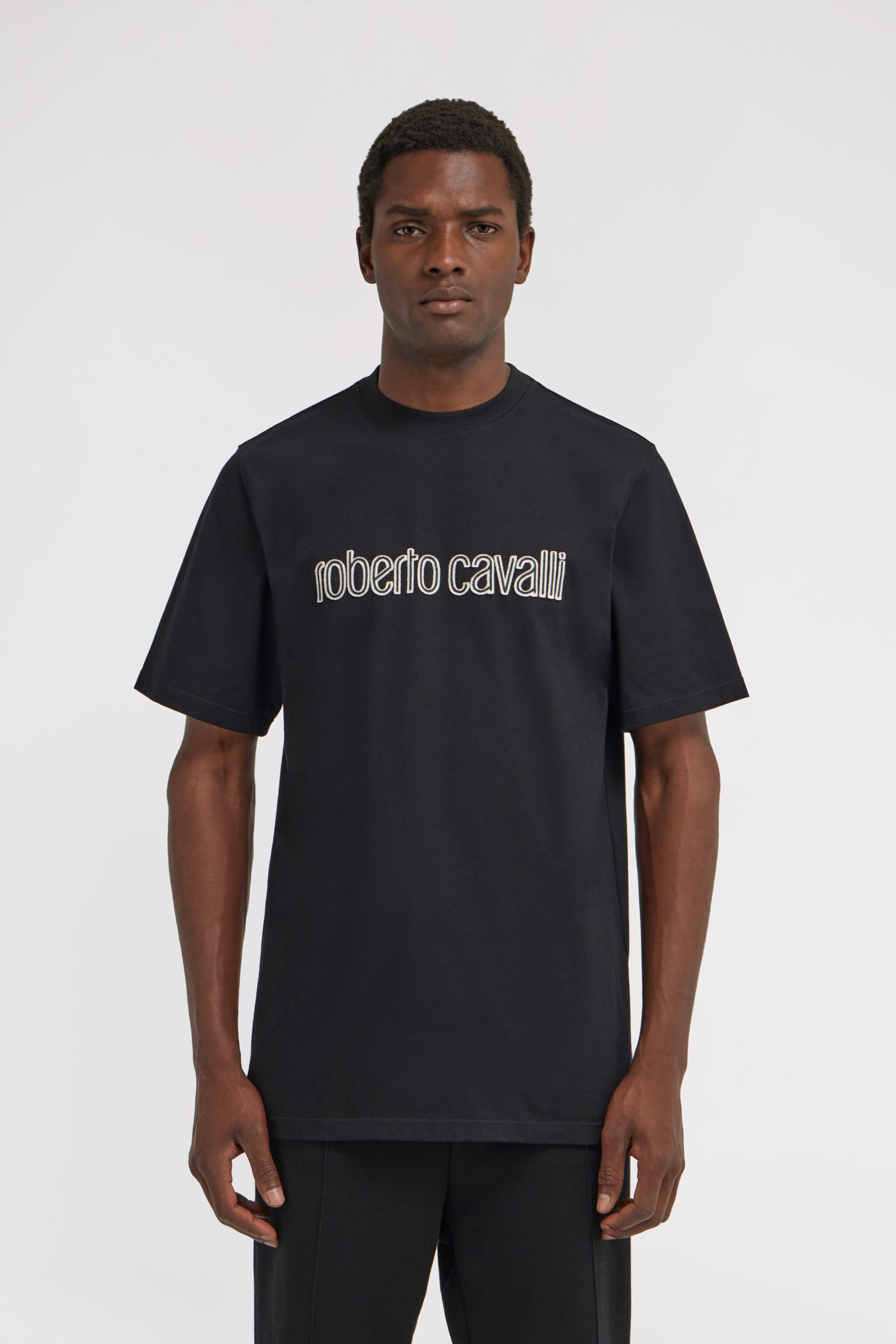 RC Roberto Cavalli Logo T-Shirt Black TRT61B-JD060