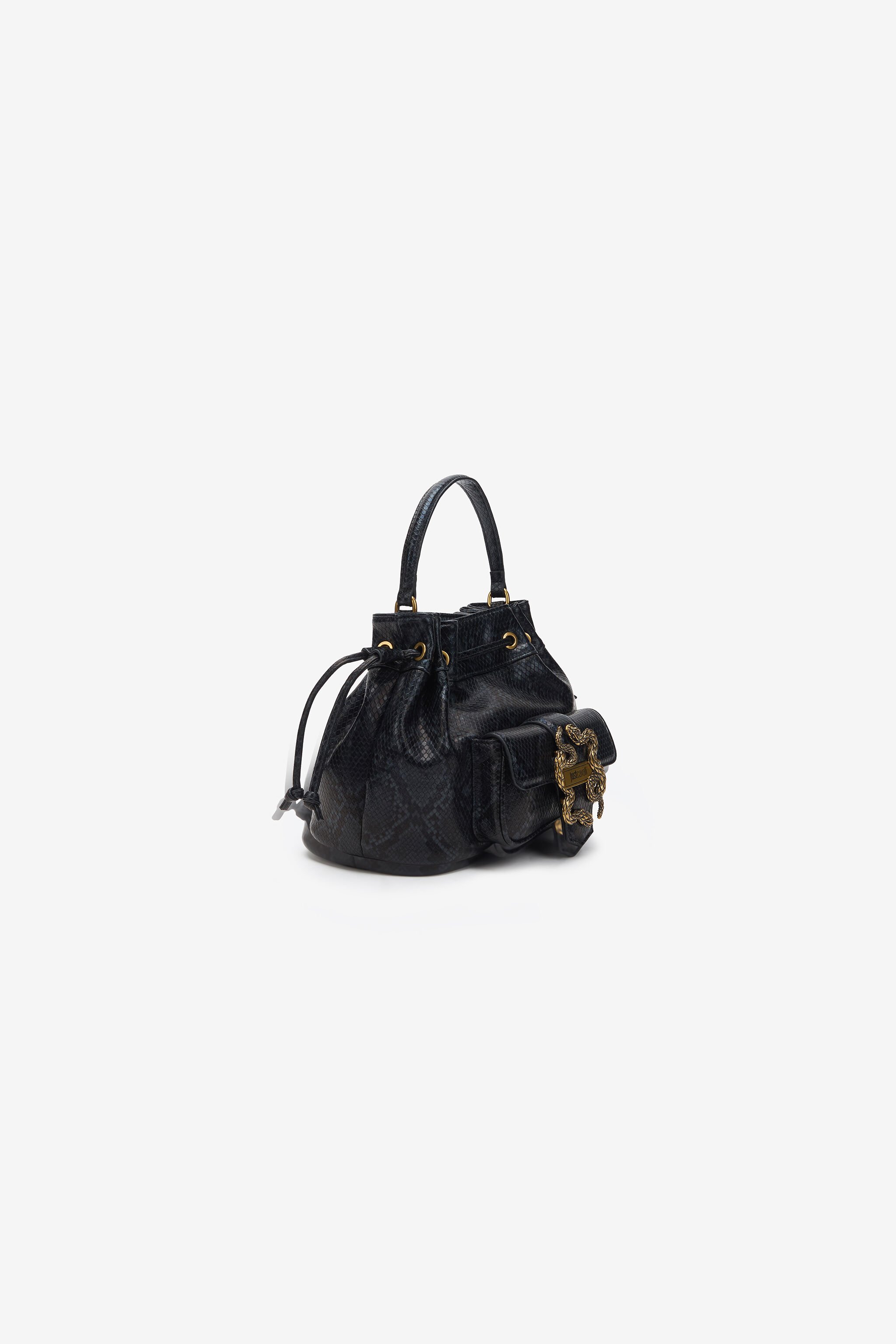 JC Black Handbag With Snake Detail JC Black Handbag With Snake Detail BLACK WFB095-WF425