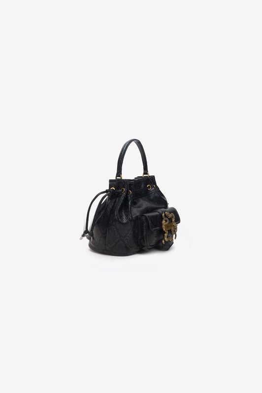 JC Black Handbag With Snake Detail JC Black Handbag With Snake Detail BLACK WFB095-WF425