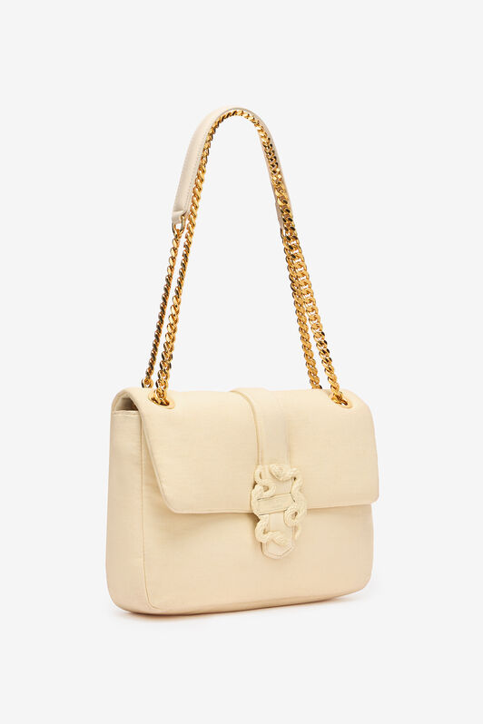 JC Shoulder Bag With Matching Mirror Snake JC Shoulder Bag With Matching Mirror Snake Ivory UFB053-UF422