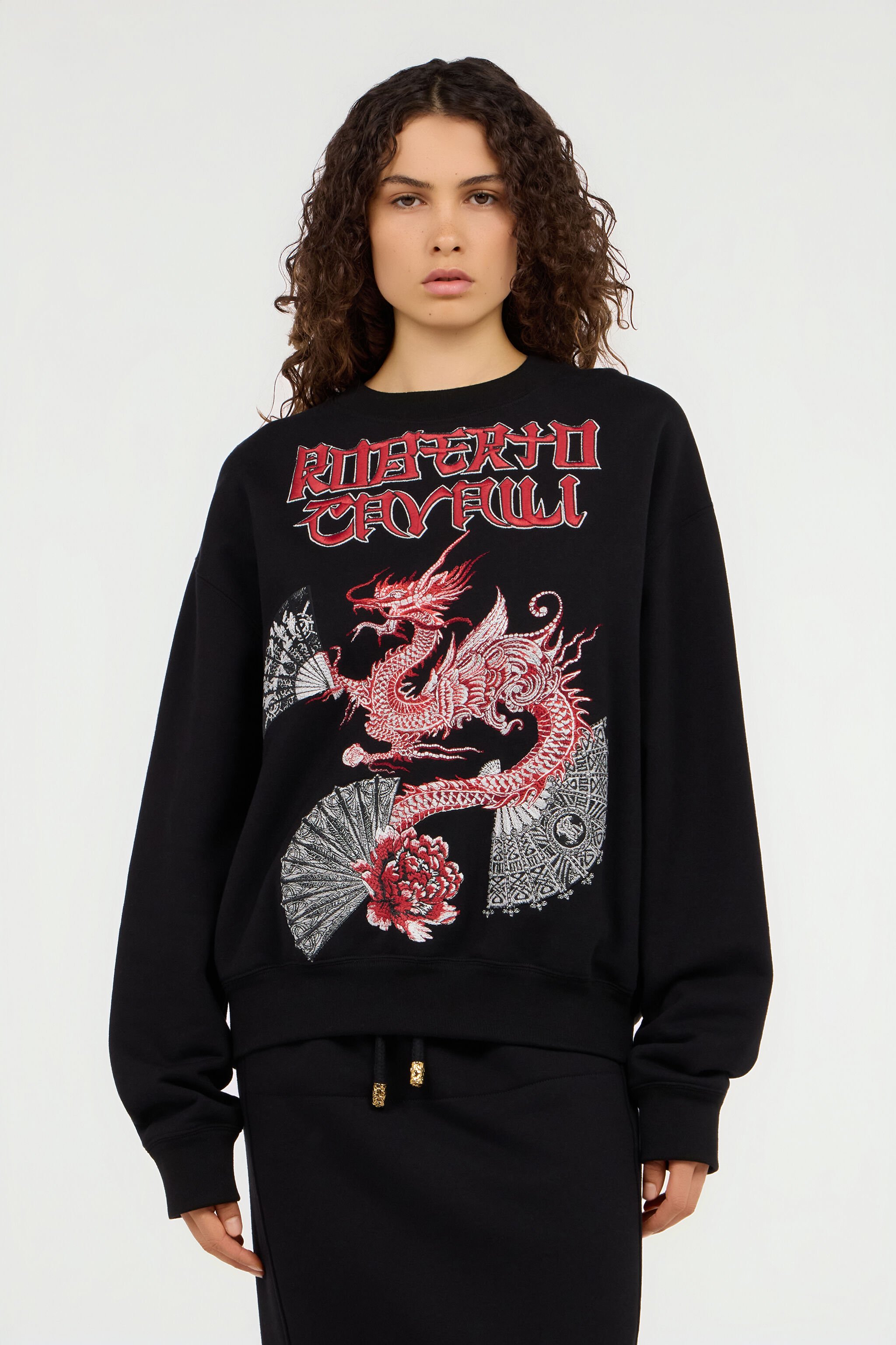 RC Black Sweatshirt with Lettering and Dragon RC Black Sweatshirt with Lettering and Dragon NERO 191101 VQT69B-CF057