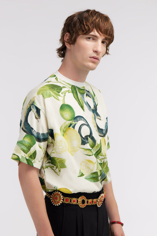 RC Lemon print t-shirt Ivory SRT62D-CDI89
