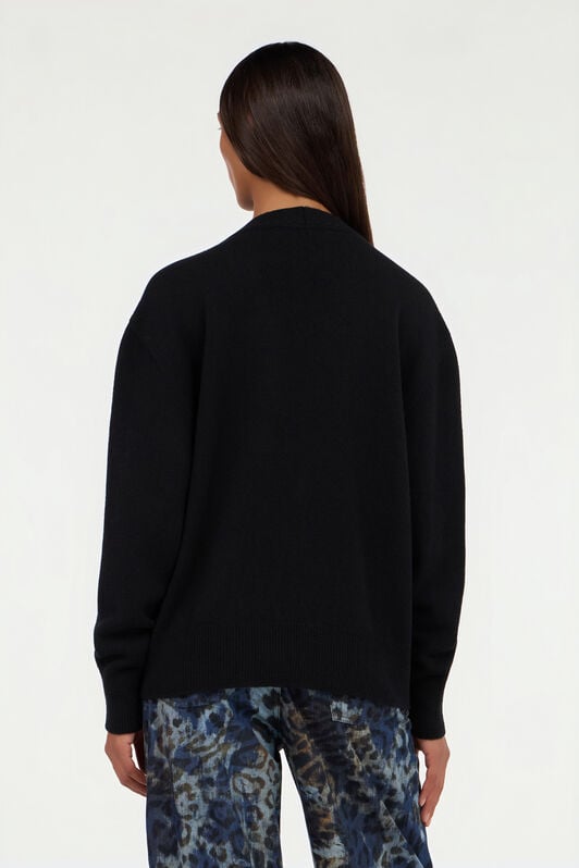 RC Cardigan mit Monogram Mirror Snake in Schwarz RC Cardigan mit Monogram Mirror Snake in Schwarz NERO VKM908-MQ013