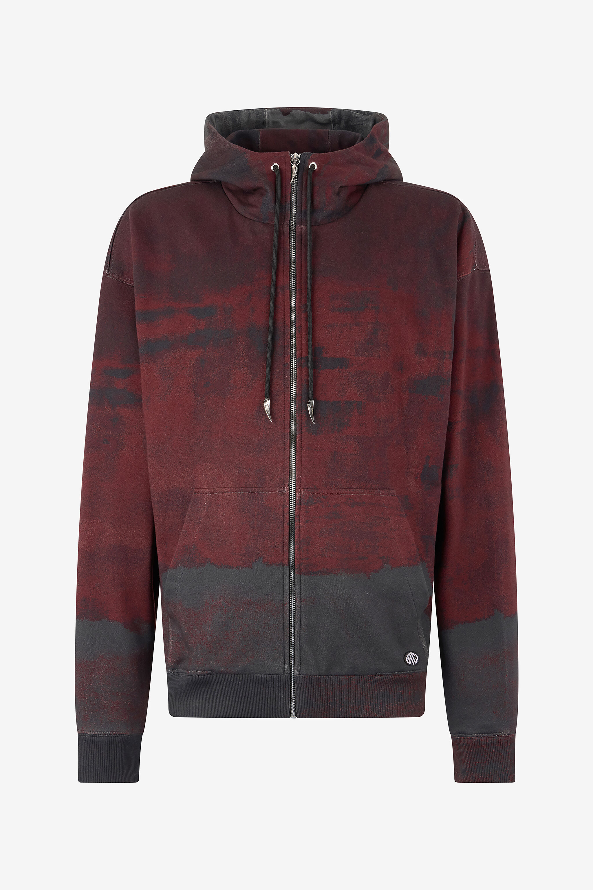 RC Hooded Zip-Up Sweatshirt Negro/Rojo VNT69D-FOP69
