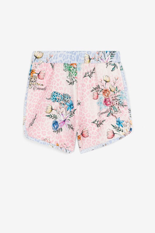 JU Shorts mit Jaguar- und Blumendruck JU Shorts mit Jaguar- und Blumendruck Rosa QJT200-5OF61